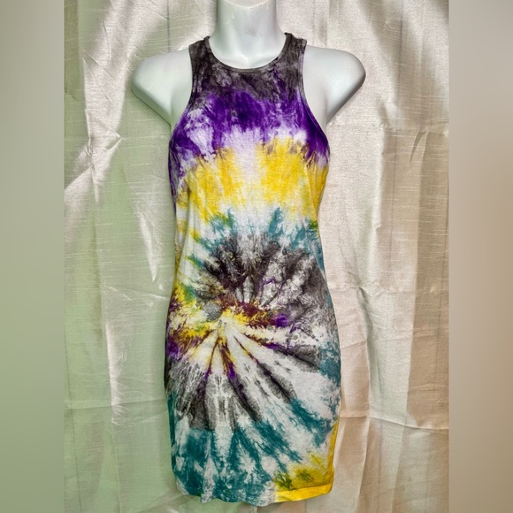 Tie Dye Print Mini T-Shirt Dress - Picture 4 of 12